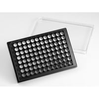Elplasia プレート 96ウェル クリアボトムプレート黒 ラウンドボトム 超低接着表面 1個×5個入 4442 1ケース(5個)（直送品）