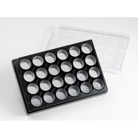 Elplasia プレート 24ウェル クリアボトムプレート黒 ラウンドボトム 超低接着表面 1個×5パック入 4441 1ケース(5個)（直送品）