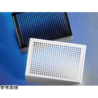 ポリDリジン 384ウェル ローフランジ クリアボトムプレート黒 平底 フタ付 20個×5パック入 3768 1ケース(100個)（直送品）