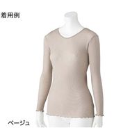 ケアファッション スルッとのびのび長袖インナーラウンドネック