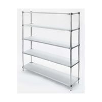 PROFACE グレートソリッドガルバシェルフ5段セット 幅121×奥行35×高さ182cm 67-8167-78 1セット(2梱包)（直送品）