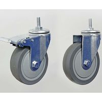 アズワン PROFACE 静音キャスター ストッパー付き、無し4個セット 67-8167-79 1セット（直送品）