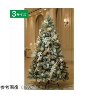 アズワン 【クリスマス飾り】クリスマスツリーセット スノーホワイト 高さ150×幅100cm 67-8935-90 1セット（直送品）