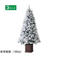 アズワン スクエアベースクリスマスツリー スノー 高さ150cm 67-8937-81 1本（直送品）