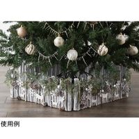 アズワン デコレーションウッドフェンス ツリー足元飾り ホワイト&グリーン 67-8938-11 1個（直送品）