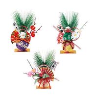 アズワン 正月ミニ飾り 3個セット 67-8946-84 1セット(3個)（直送品）