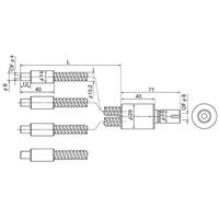 ケンコー・トキナー 出射端側8φ金具ライトガイド(4分岐) 4灯型 2000mm FG8B-2000F4BR(8) 1個（直送品）