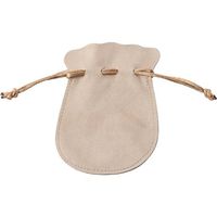 アズワン ジュエリーポーチ ラウンド ベージュ 20枚 68-0316-83 1セット(20枚)（直送品）