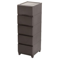 JEJアステージ　壁付デコニーシーヴォ5段　ダークブラウン　　1台