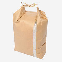 ホワイトバリーン クラフト紙製マチ付き精米袋 紐付き窓あり 3kg SKPB-r3kW 1セット(300枚)（直送品）