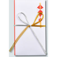 赤城 金銀5本花結金封・中袋付 キ7 1セット(1枚×10)