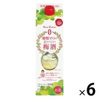 國盛 糖類ゼロのおいしい梅酒 パック　1L 1セット（1本×6） 中埜酒造　梅酒