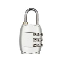 ロジック 南京錠 3ダイヤル シルバー LG-PLK-3DL-SV 1個 65-2351-08（直送品）