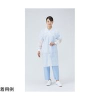 メディテックジャパン マジックテープ付不織布白衣 リブ付 50枚入 L DHMR-L 1ケース(50枚) 65-3752-62（直送品）