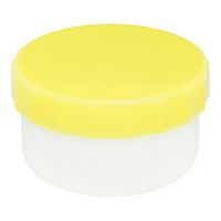 ケーエム化学 プラ壺(深型・未滅菌) 丸底タイプ 22mL 黄 100個入 33036 1箱(100個) 9-1416-06（直送品）