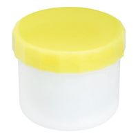 ケーエム化学 プラ壺(深型・未滅菌) 丸底タイプ 33mL 黄 50個入 33046 1箱(50個) 9-1417-06（直送品）