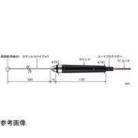 半固形物・液体一般用温度センサ BSシリーズ ー200~500°C グリップタイプ φ3mm BS-31E-030-TC1-ASP 1本（直送品）