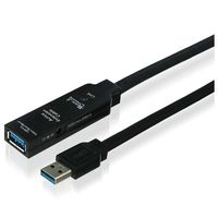 JARGY USB3.0アクティブ延長ケーブル(Aオス・Aメス) 10m CBL-302C-10M 1本 65-1219-53（直送品）