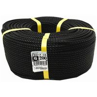 紺屋商事 PEロープ 6mm×200m 黒 00020013 1巻 65-9613-23（直送品）