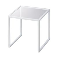 アズワン スチール脚コの字ディスプレイ ホワイト 20cm角 68-0588-66 1個（直送品）