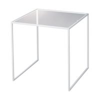 アズワン スチール脚コの字ディスプレイ ホワイト 40cm角 68-0588-68 1個（直送品）