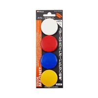 ミツヤ カラーマグネット40mm 混色アソート 4個×10箱入 CMKA-40P 1ケース(40個) 68-0722-65（直送品）
