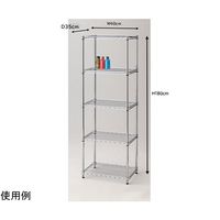アズワン ワイヤーラック シェルフ D35cm 5段 W60.9×H181cm 68-0987-28 1台（直送品）