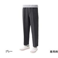 ケアファッション 裾ファスナーパンツ グレー L(紳士) 821200 1個 68-4196-22（直送品）