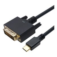 ホーリック USB TypeーC→DVI 変換ケーブル 5m UCDV50-751BB 1本 68-5059-44（直送品）