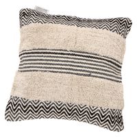 ヘリンボーンクッションカバー ブラック LAKOLE/ラコレ