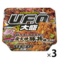 日清焼そばU.F.O.大盛 甘辛醤油だれ 炭火焼豚丼味 1セット（1個×3） 日清食品