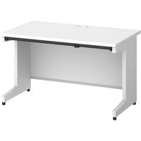 プラス スチールOAデスク フラットライン＋(プラス) 平机 引出付 ホワイト天板/ホワイト脚 幅1200×奥行700×高さ720ｍｍ 1台(2梱包)