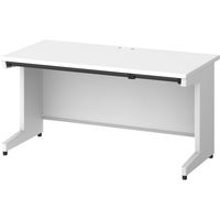 プラス スチールOAデスク フラットライン＋(プラス) 平机 引出付 ホワイト天板/ホワイト脚 幅1400×奥行700×高さ720ｍｍ 1台(2梱包)