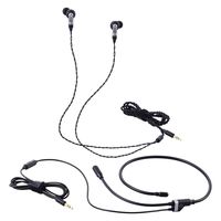 ゲーミングイヤホン 有線 3.5mm3極 リケーブル可 ネックバンド マイク付き ブラック HS-VE300MBK エレコム 1個（直送品）