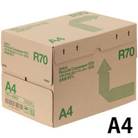 リサイクルコピーペーパーR70　白色度80％　A4　1箱（2500枚：500枚入×5冊）　アスクル オリジナル（わけあり品）