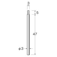 日本精密機械工作 軸付エンド型ブラシ ナイロン B4035 1セット(3本入)（直送品）