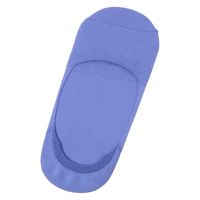 レディース ナイロンカラーカバーソックス ブルー 23～25cm LAKOLE/ラコレ