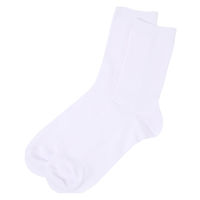 メンズ TCジャストリブソックス ホワイト 25～27cm LAKOLE/ラコレ