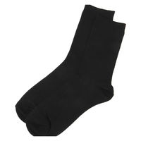 メンズ TCジャストリブソックス ブラック 25～27cm LAKOLE/ラコレ