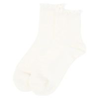 レディース TCリブメロウソックス オフホワイト 23～25cm LAKOLE/ラコレ
