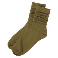 ユニセックス ジャストルーズソックス モスグリーン 25～27cm LAKOLE/ラコレ