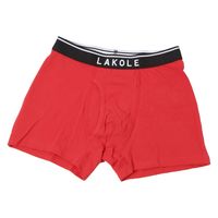 メンズ プレーンロゴボクサーパンツ2 レッド M LAKOLE/ラコレ