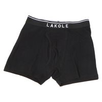 メンズ プレーンロゴボクサーパンツ2 ブラック L LAKOLE/ラコレ