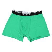 メンズ ビビット無地ロゴボクサーパンツ グリーン L LAKOLE/ラコレ