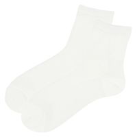 レディース シアーラメクルーソックス ホワイト 23～25cm LAKOLE/ラコレ