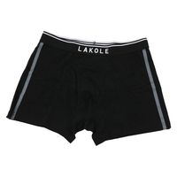 メンズ コットン縦ラインボクサー ブラック M LAKOLE/ラコレ