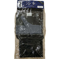 ブルーメイト しじら浴衣 紳士 綿100% 2点セット クロ M 17401 NE5 1着（直送品）