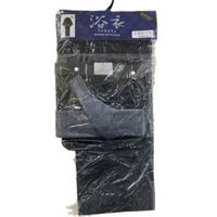 ブルーメイト しじら浴衣 紳士 綿100% 2点セット クロ L 17401 NE5 1着（直送品）