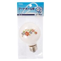 オーム電機 アートボール球 E26/40W ハナ 07-9581 1個（直送品）