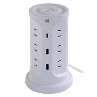 スリーアールソリューション タワー型電源タップ ホワイト 3R-TTAP01WT 1台